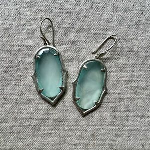 Stella & Dot - silver & stone drop earrings